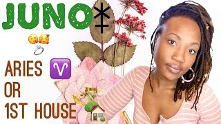 😘🥰 MARRIAGE amp LONG TERM RELATIONSHIP JUNO in ARIES ♈️ or 1st HOUSE 🏡  Natal Chart Astrology [upl. by Ihcur]