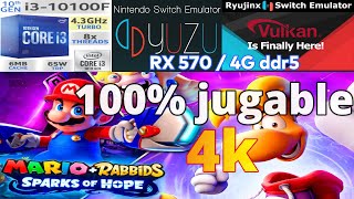 Mario  Rabbids Sparks of Hope 4K Te enseño todos los DLC Ryujinx 111067 Yuzu 3956 i3 10100 rx 570 [upl. by Monjo334]