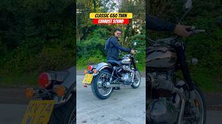 Royal Enfield Classic 650 Twin Exhaust Sound  BikeWale shorts classic650 [upl. by Ahseyt]