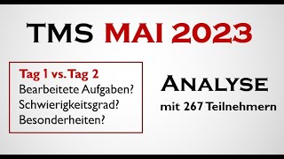 TMS Mai 2023  Zusammenfassung amp Analyse [upl. by Akcinahs]