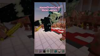 WardenTryden vs 30 Mutant pigmans trending minecraft [upl. by Nnawtna917]