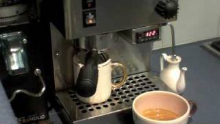 Making a Latte on my Rancilio Silvia [upl. by Yk723]