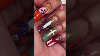 DíadeMuertos está cerca y las uñas de ofrenda se posicionan como tendencia shorts [upl. by Rakel]