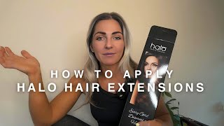 How To Apply Halo Hair Extensions [upl. by Annoirb]