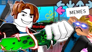 ROBLOX Murder Mystery 2 MURDERER Funny Moments MEMES [upl. by Jehiel]