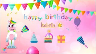 Happy Birthday Isabella Lyrics  Little ACE Squad Happy Birthday Personalised Name Songs [upl. by Alfred]