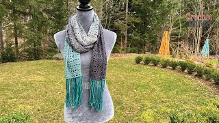 Crochet Drape Transition Scarf [upl. by Nodnnarb474]