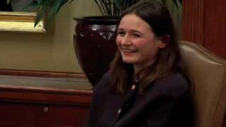 Emily Mortimer on Meeting Woody Allen for the First Time [upl. by Refinnaj]