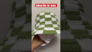 Checkered crochet hat crochet easycrochet crochetideas fyp [upl. by Angelle270]