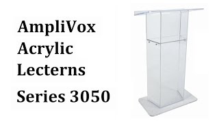 3050 Clear Acrylic Lectern Podium Series [upl. by Bernie]