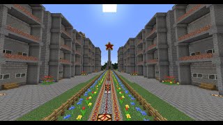 Ride through suburb with commie blocks 1  Minecraft  Timelapse [upl. by Colb191]