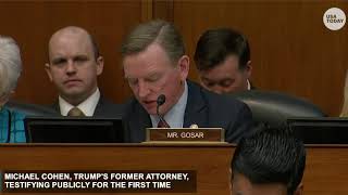 Watch Rep Paul Gosar question Michael Cohen quotLiar liarquot [upl. by Ajnos]