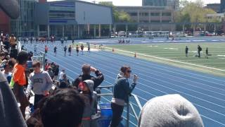 2016 TCDSB Grade 7 100m Regionals First place [upl. by Aerdma922]