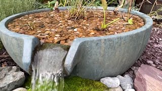 Aquascape Spillway bowl converted to mini Wetland Filter Pt2 [upl. by Eintirb581]