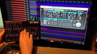 Dtronics DT300 controlling redominator alpha Juno vst plugin [upl. by Ahsela]