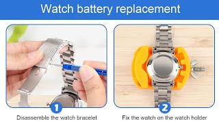 Watch Repair Kit  for Watch Battery Replacement Watch Link Removal and Resizing  Watch Opener [upl. by Eiramrebma]