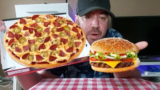 Call a Pizza  Sucuk Pizza amp CaPBurger  MUKBANGASMR [upl. by Aramoj897]