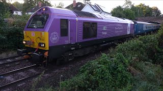 1Z67 DB Cargo Class 67 67007 passing Wylds Lane Junction Worcester 12924 [upl. by Nyret]