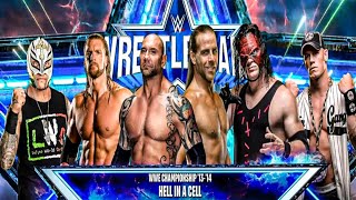 Batista Vs Triple H Vs Cena Vs Kane Vs Shawn Vs ReymysterioHell in A Cell MatchFor Championship [upl. by Holmen]