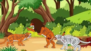 Tigon vs Tiger and White Tiger Hunters  DC2 Animation [upl. by Ettelegna796]