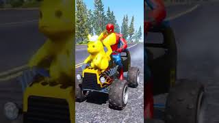 GTA V Spiderman Saved Pikachu  Hulk vs Spidey ytshorts gta [upl. by Isadora274]