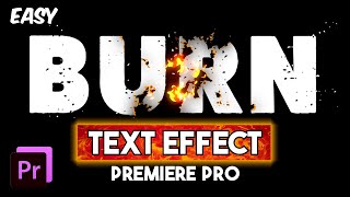 Burning text effect  Premiere pro [upl. by Ahsaret]