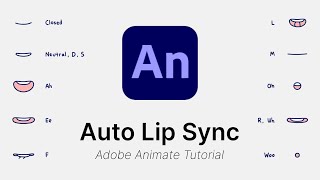 How to use Auto Lip Sync  Adobe Animate CC Tutorial [upl. by Enneirdna]