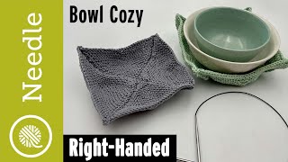 Knit Bowl Cozy tutorial  Microwavable knit for hot dishes [upl. by Armilda]