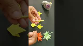 HowtoMake DIY Paper Fall Leaves 🍁 Easy Autumn Craft Tutorialdiycraftideas creativediydiycraft [upl. by Kalasky800]