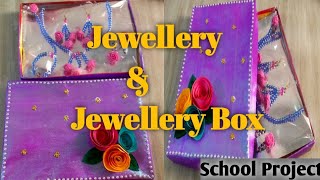 Jewellery and Jewellery Box kaise bnaye kids project Jewellery making Jewellery Box decoration [upl. by Ennael635]