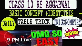 TRIGONOMETRY BASIC CONCEPTS AND TABLE [upl. by Wilkie774]