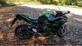 Kawasaki Ninja H2 SX quotRiding some winding roadsquot [upl. by Larcher]