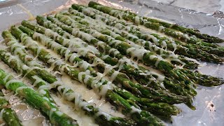 Parmesan Roasted Asparagus 10 Minute Side Dish Quick Easy Delicious [upl. by Cuhp]