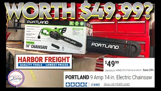 PORTLAND 9 Amp 14 in Electric Chainsaw REVIEW amp Field Test [upl. by Darell]