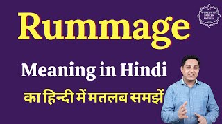 Rummage meaning in Hindi  Rummage ka matlab kya hota hai  English vocabulary words [upl. by Sleinad]