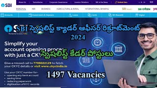 SBI Specialist Cadre Officer Recruitment 2024  Important Dates  Educational Qualification [upl. by Enobe499]