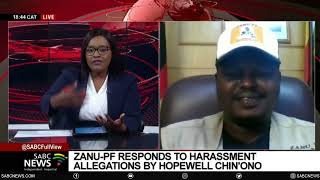 ZANU PF responds to harassment allegations by Hopewell Chinono Tafadzwa Mugwadi [upl. by Aliekahs]