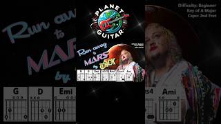 RUN AWAY TO MARS CAPO 2 by TALK Beginner Guitar Chord amp Strum PlayAlong w Lyrics shorts [upl. by Anelliw]