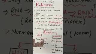 Retroviruses scienceeducation 11thclassbiology viralshorts [upl. by Nylaroc]