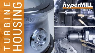 hyperMILL MILLTURN Machining Turbine Housing  TURNING Solutions [upl. by Malo36]