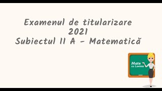 Examenul de titularizare invatatori 2021  Subiectul II A matematica [upl. by Gurolinick]