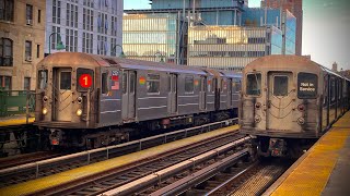 ᴴᴰ MTA 1 train action at 125 Street [upl. by Hnil]