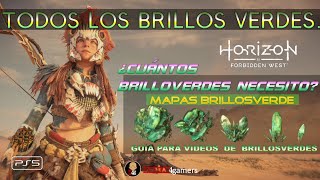 Horizon Forbidden WestPS5 TODOS LOS BRILLOS VERDES  ¿CUANTOS SON¿CUANTOS NECESITO [upl. by Ecinrev]