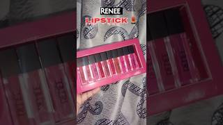 Renee matte lipstick 💄💋 review time guys 🤯shortsytshortsreneelipstickcosmeticslinguistics [upl. by Ahtilat83]