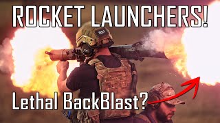 Rocket Launchers and The Dangers of BackBlast  Ballistic HighSpeed [upl. by Anelrac]