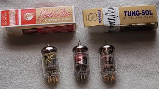 take 2 Genalex gold lion vs Tungsol gold pin vs stock Chinese 12ax7 vacuum tubes valves [upl. by Morganstein510]