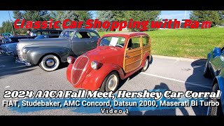 Classic Car Shopping 2025 AACA Fall Meet Hershey Car Corral [upl. by Urbani]