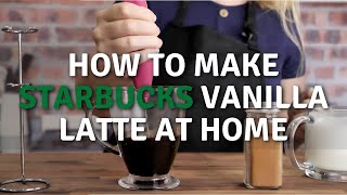 How to make Starbucks vanilla latte at home  SO GOOD [upl. by Lib]