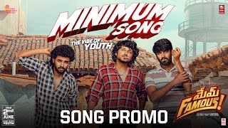 Minimum song Promo Mem Famous  Sumanth Prabhas  Rahul Sipligunj  Chai Bisket Films Lahari Films [upl. by Ecylahs]