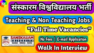 Full Time Teaching and Non Teaching Recruitment  Assistant Professor Vacancy 2024 [upl. by Yvaht]